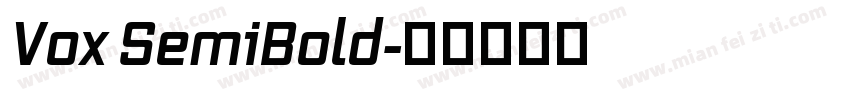 Vox SemiBold字体转换